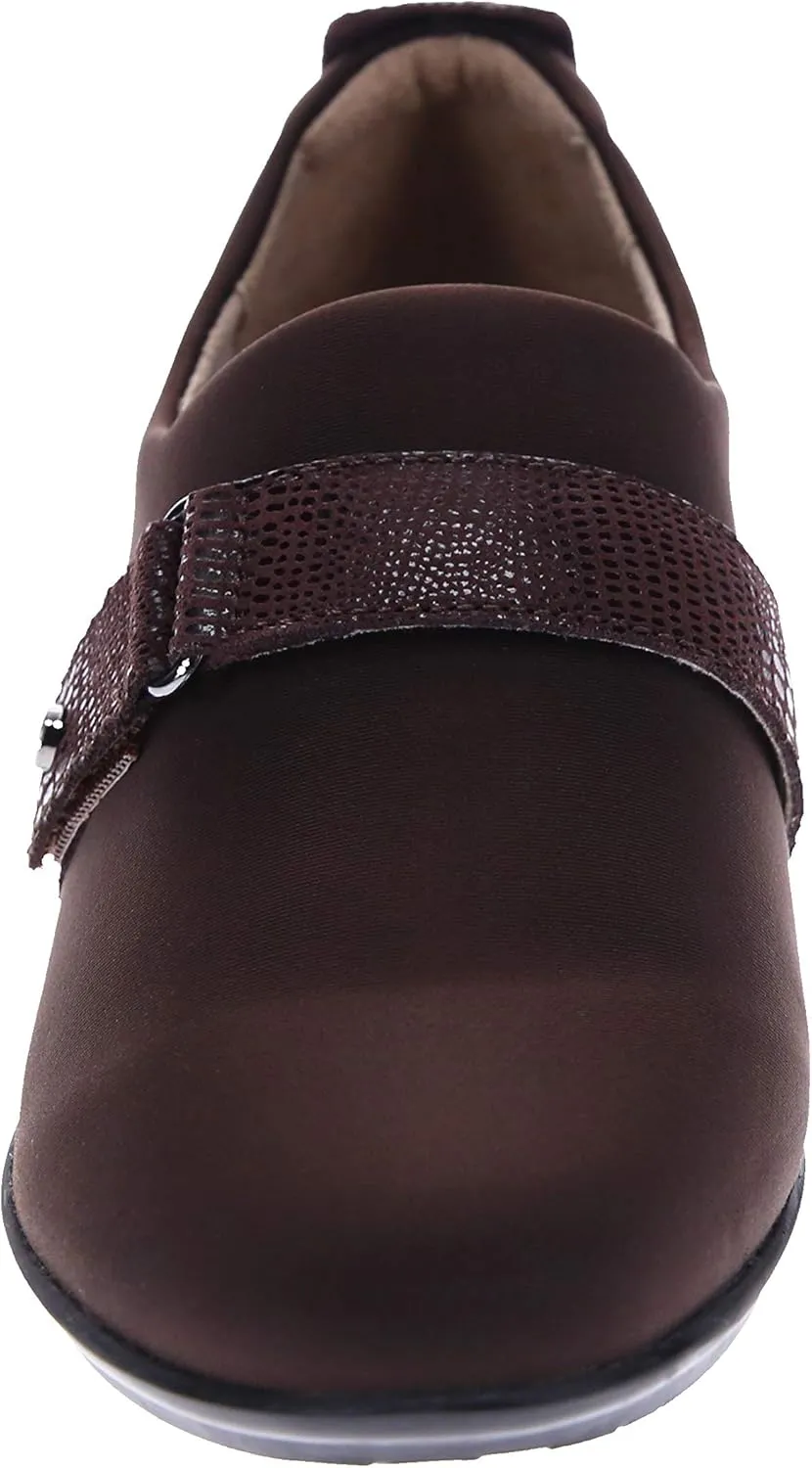 Revere Genoa Women's Stretch Loafer - Elegant Adjustable Leather with Super Soft Stretch Upper and Contoured Removable Footbeds
