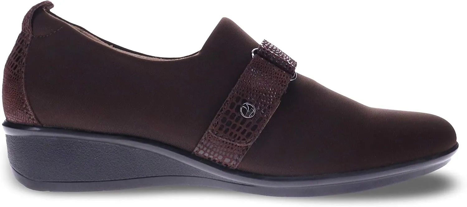 Revere Genoa Women's Stretch Loafer - Elegant Adjustable Leather with Super Soft Stretch Upper and Contoured Removable Footbeds