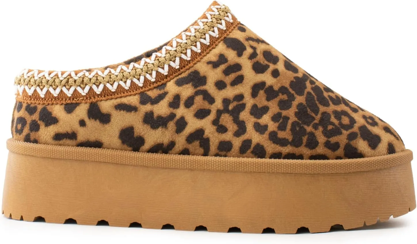 RF ROOM OF FASHION Women's Platform Shearling Mule Clog