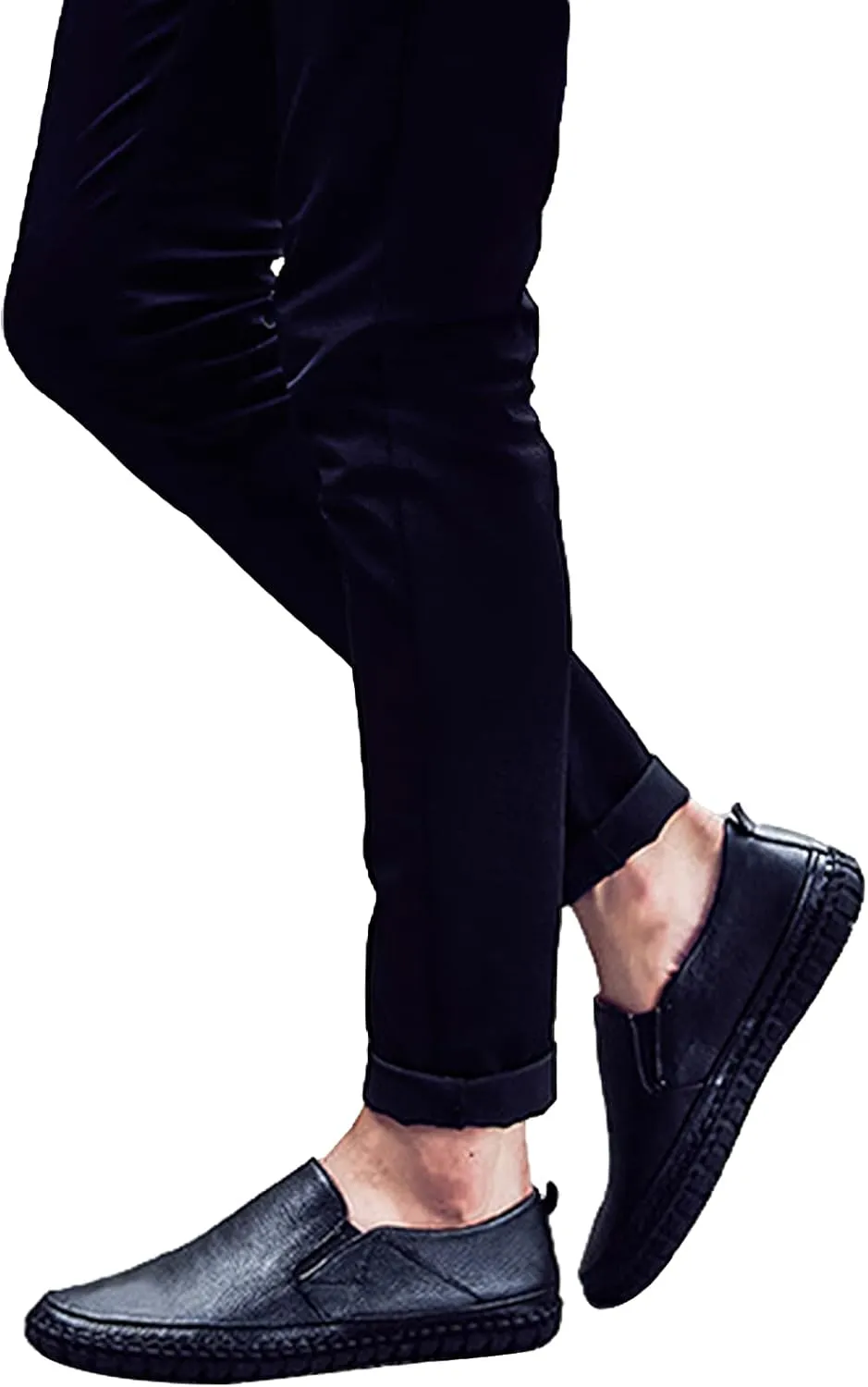 rismart Men's Slip on Shoes Loafers Casual Flat Walking Driving Sneakers