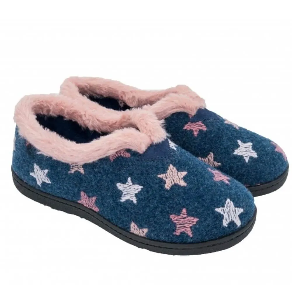 Roal R12297 Stars PumaFlex Slipper-NAVY