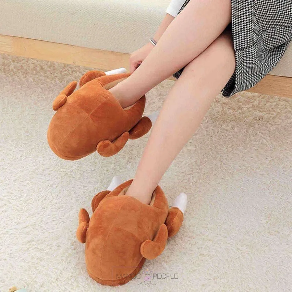 Roasted Chicken Plush Slipper