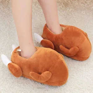 Roasted Chicken Plush Slipper