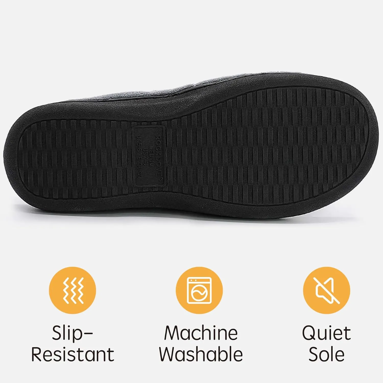 RockDove Men's Adjustable Wrap Memory Foam Slide Slipper