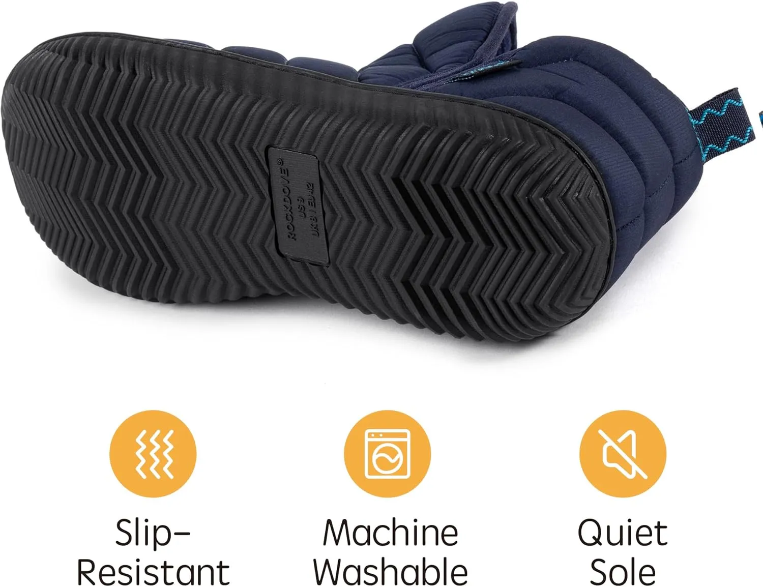 RockDove Men's Alpinz Puffer Bootie Slipper with Memory Foam