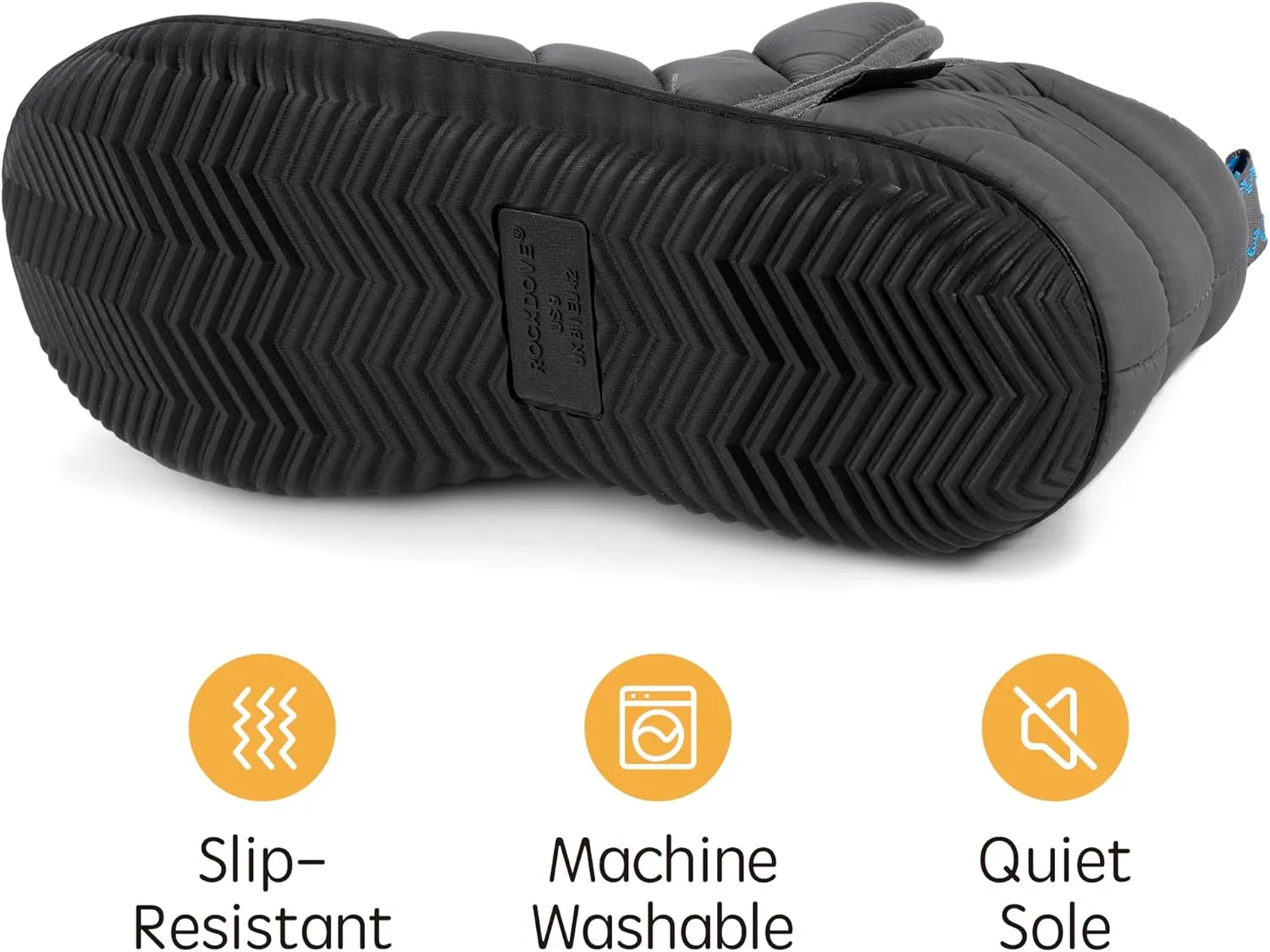 RockDove Men's Alpinz Puffer Bootie Slipper with Memory Foam