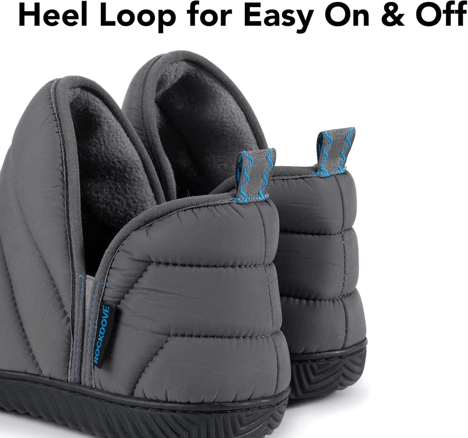 RockDove Men's Alpinz Puffer Bootie Slipper with Memory Foam