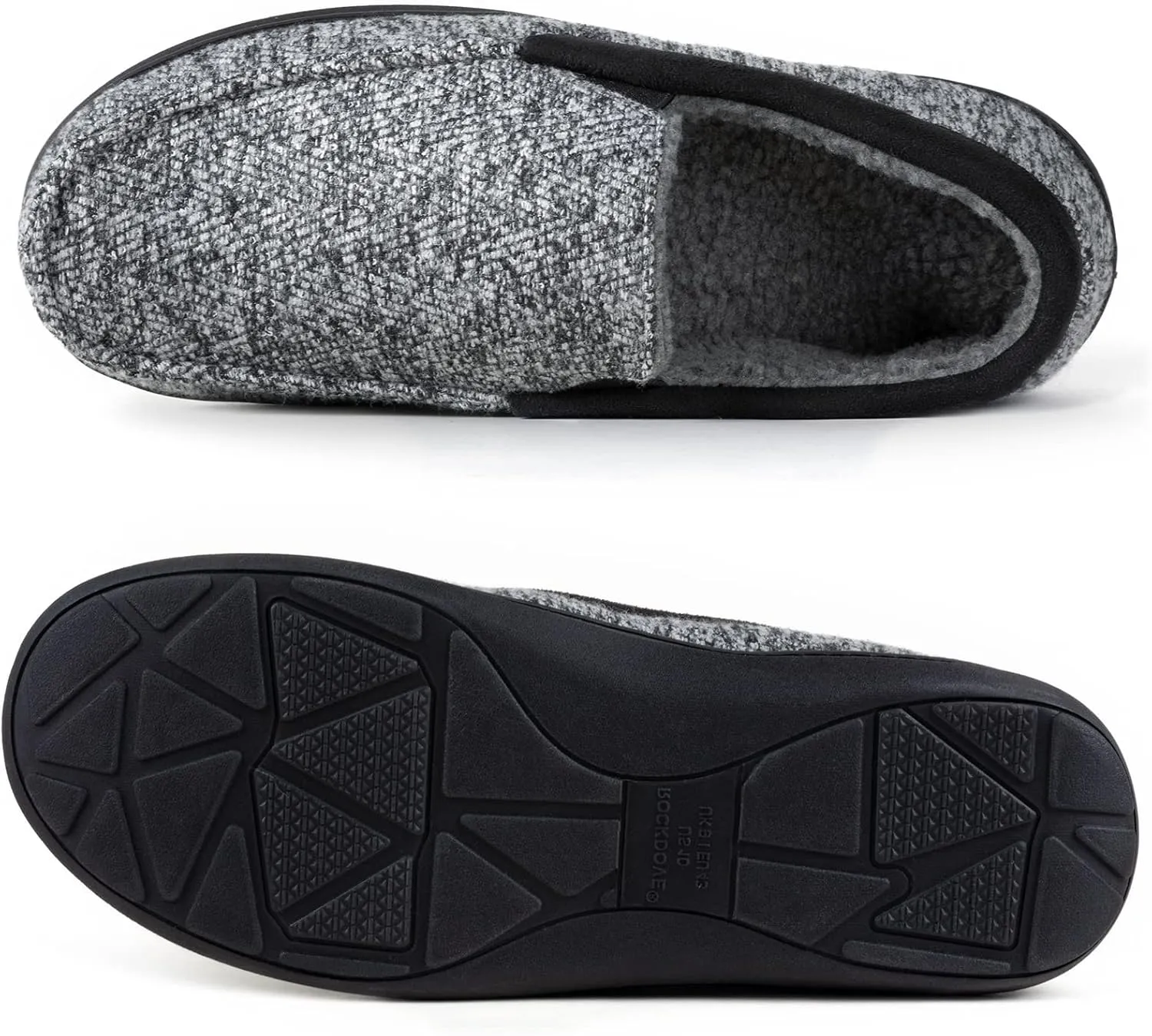 RockDove Men's Sherpa Lined Memory Foam Moc Slipper