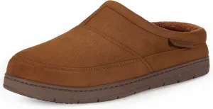 RockDove Men's SoftStride Faux Suede Memory Foam Mule Slipper with Indoor Outdoor Sole
