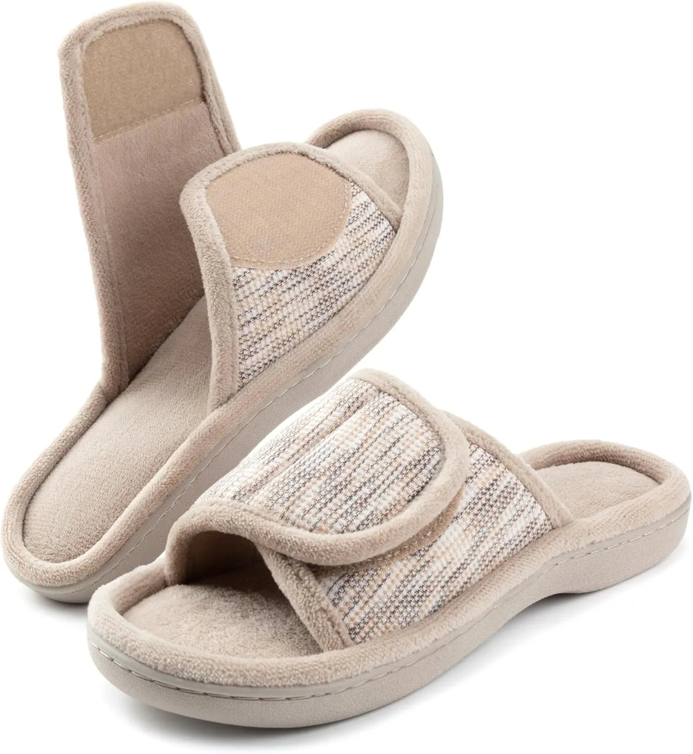 RockDove Women's Adjustable Wrap Memory Foam Slide Slipper