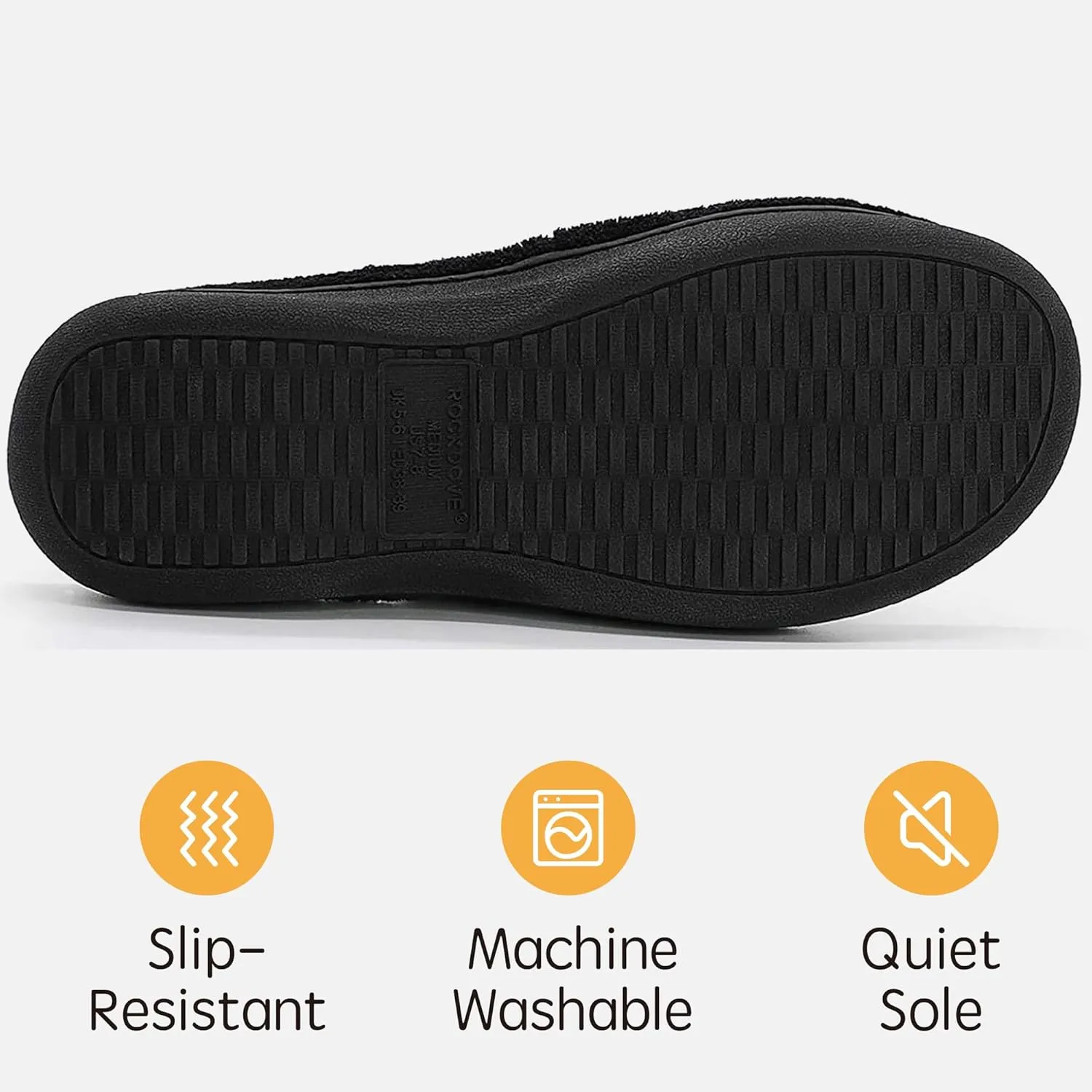 RockDove Women's Adjustable Wrap Memory Foam Slide Slipper