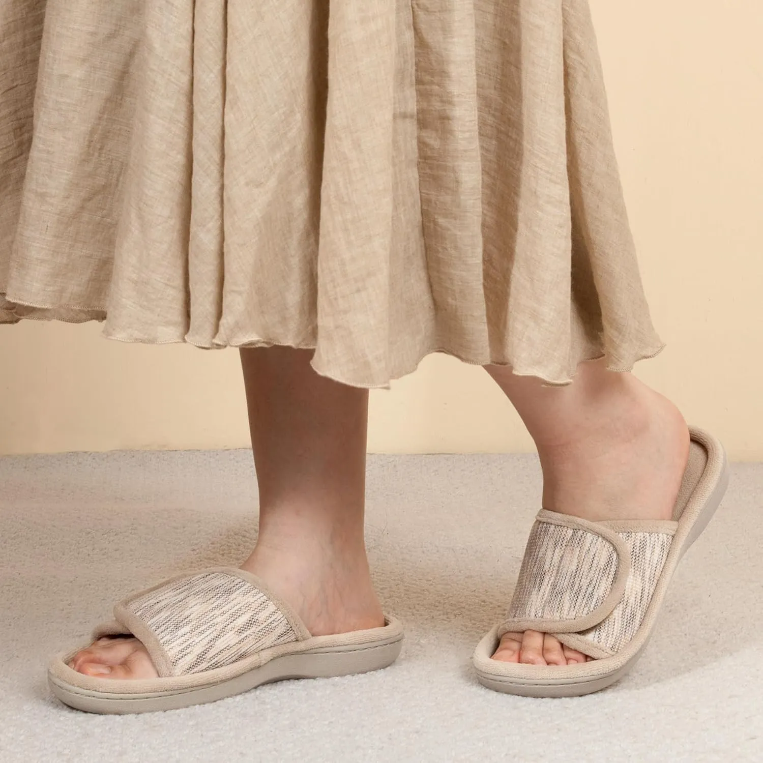 RockDove Women's Adjustable Wrap Memory Foam Slide Slipper