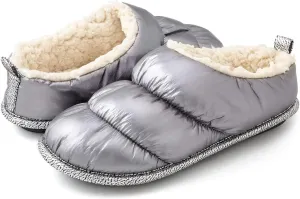RockDove Women's Down Puff Memory Foam Clog Slipper with Sherpa Lining