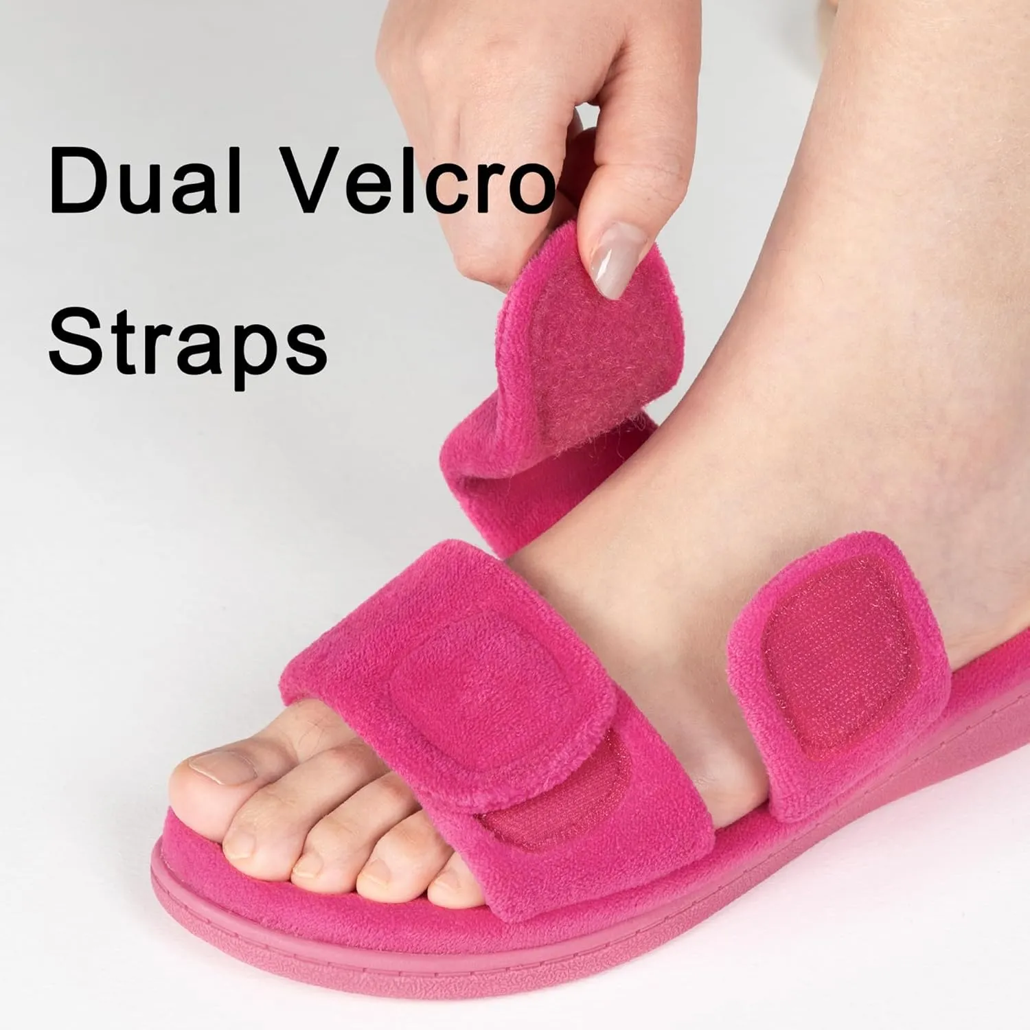 RockDove Women's Dual-Strap Adjustable Slipper with Arch Support