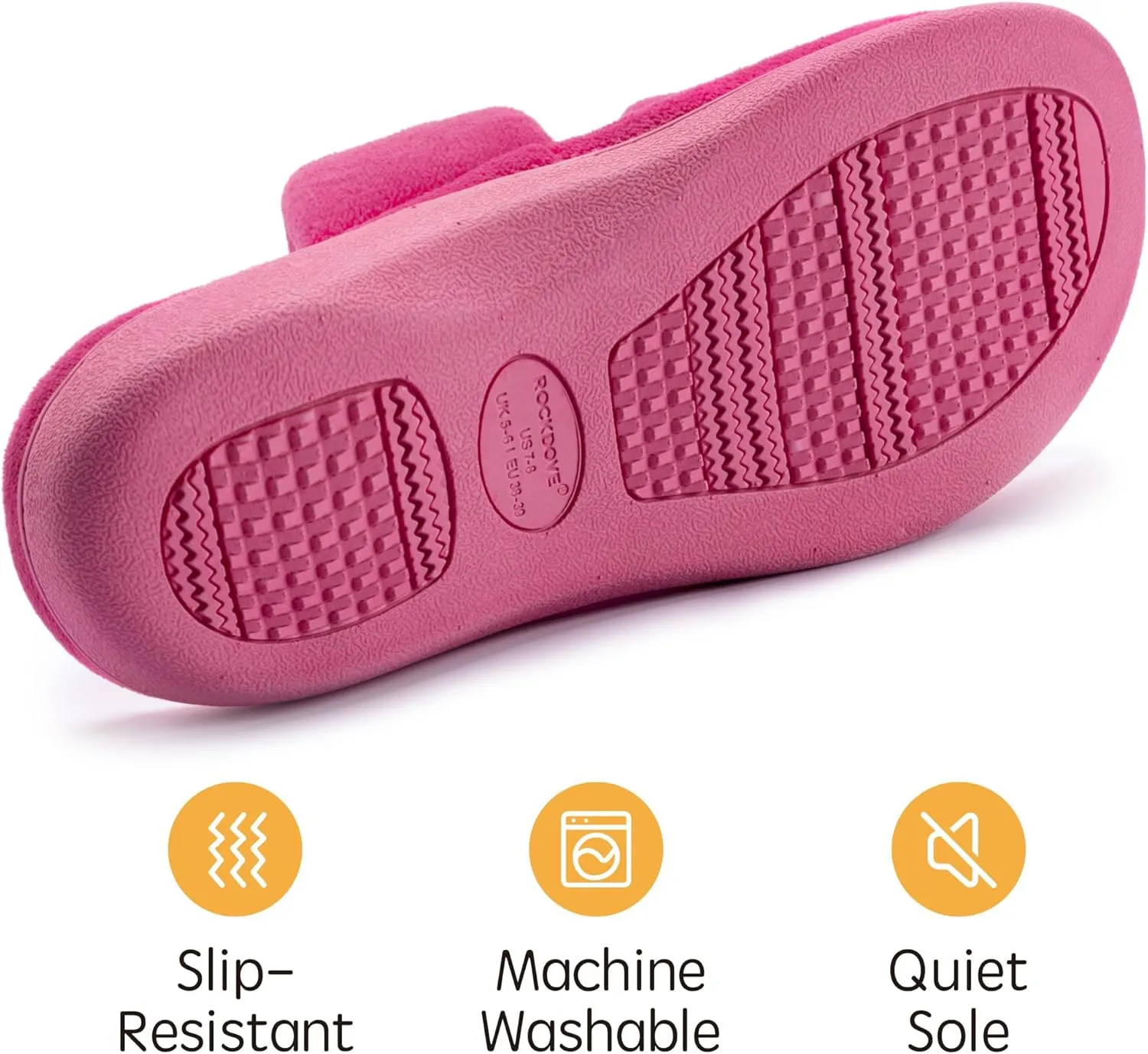 RockDove Women's Dual-Strap Adjustable Slipper with Arch Support