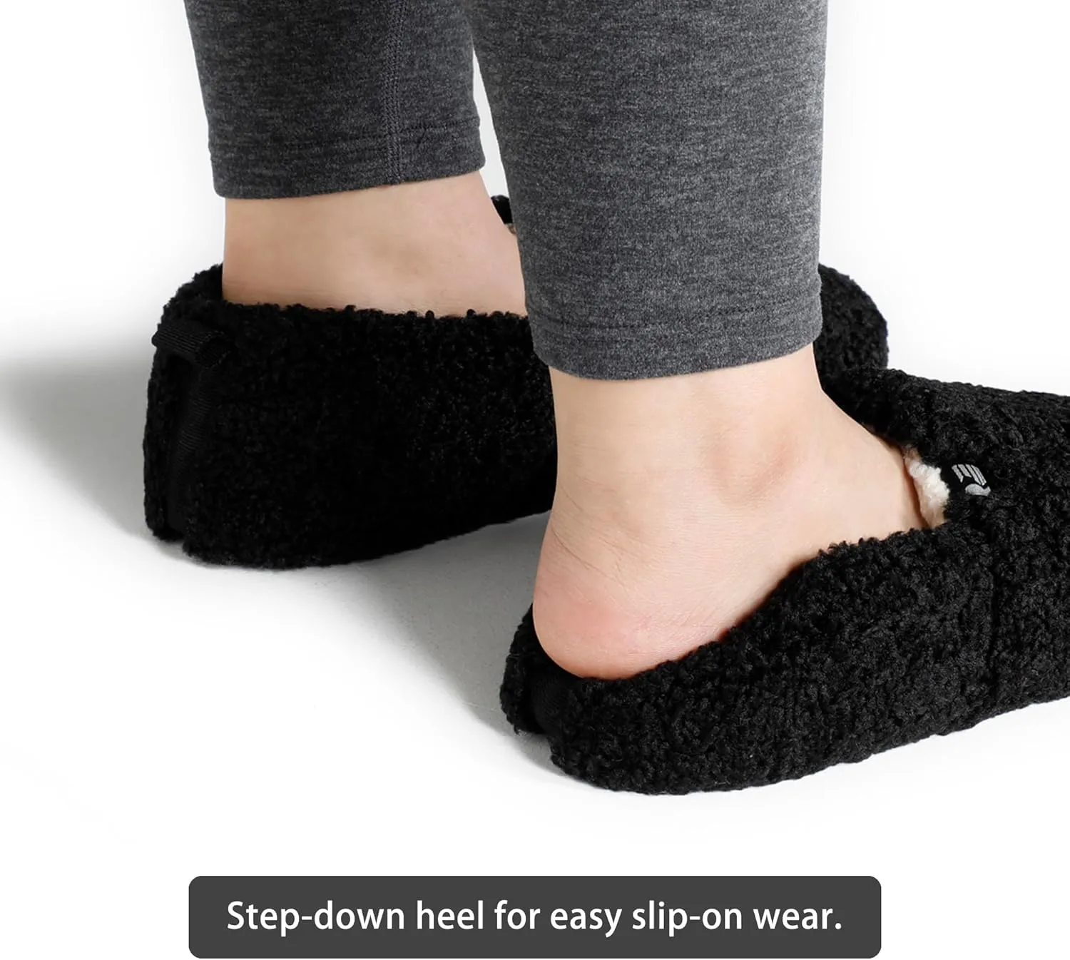 RockDove Women's Faux Shearling Closed Back Slipper with Memory Foam