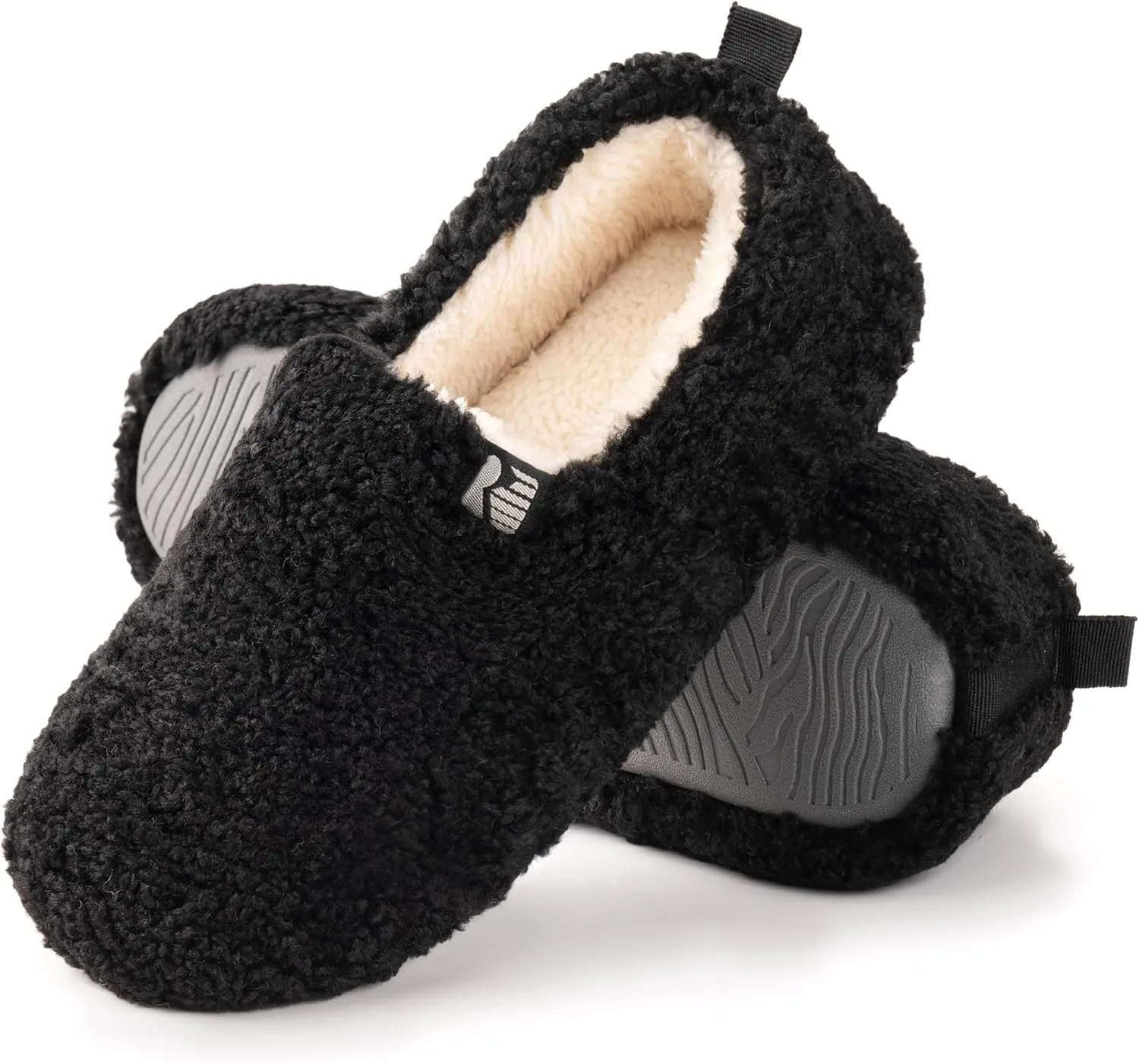 RockDove Women's Faux Shearling Closed Back Slipper with Memory Foam