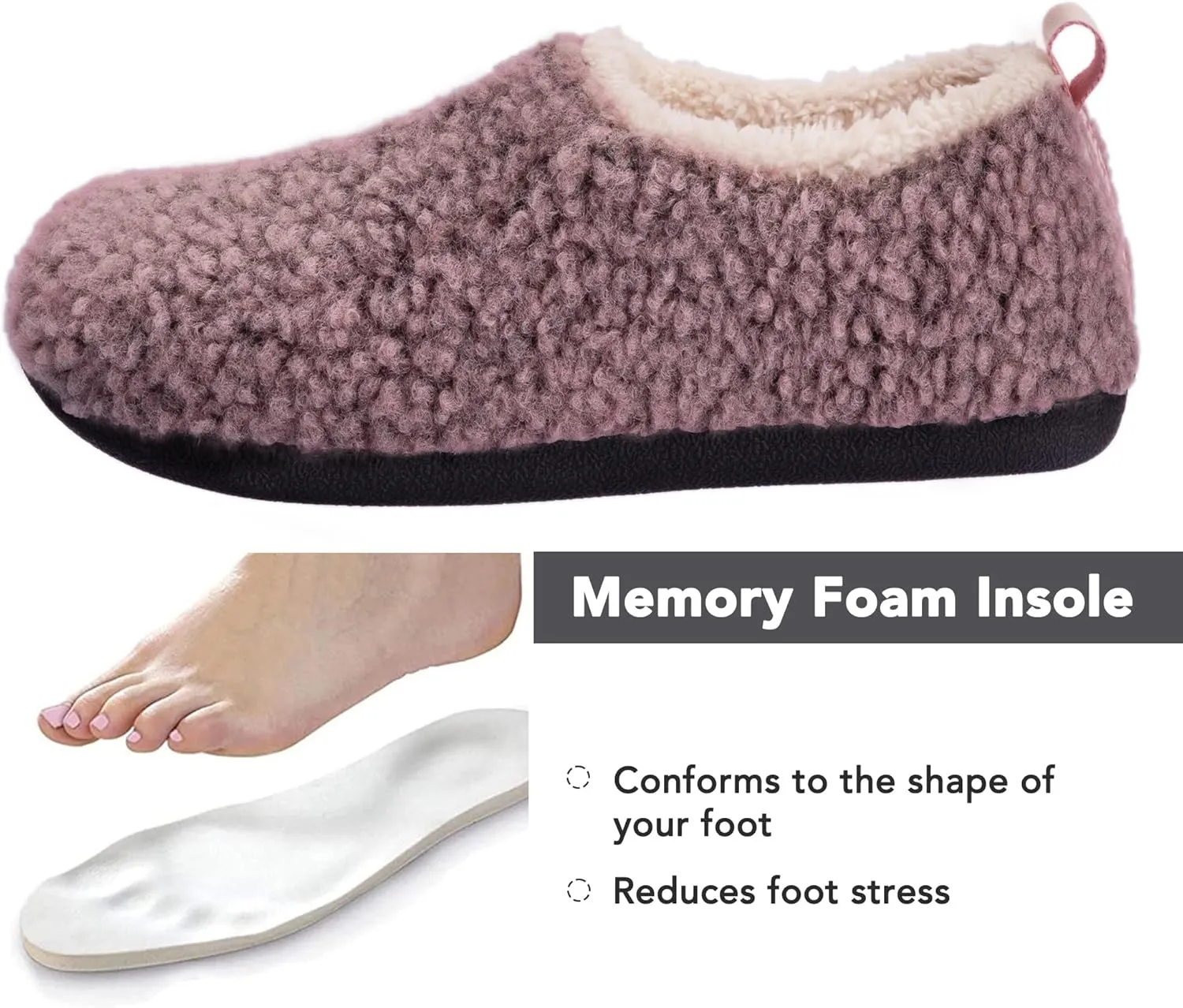 RockDove Women's Nomad Faux Shearling Lined Closed Back Slipper