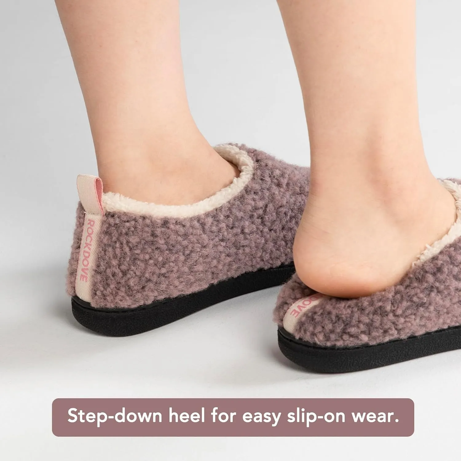 RockDove Women's Nomad Faux Shearling Lined Closed Back Slipper