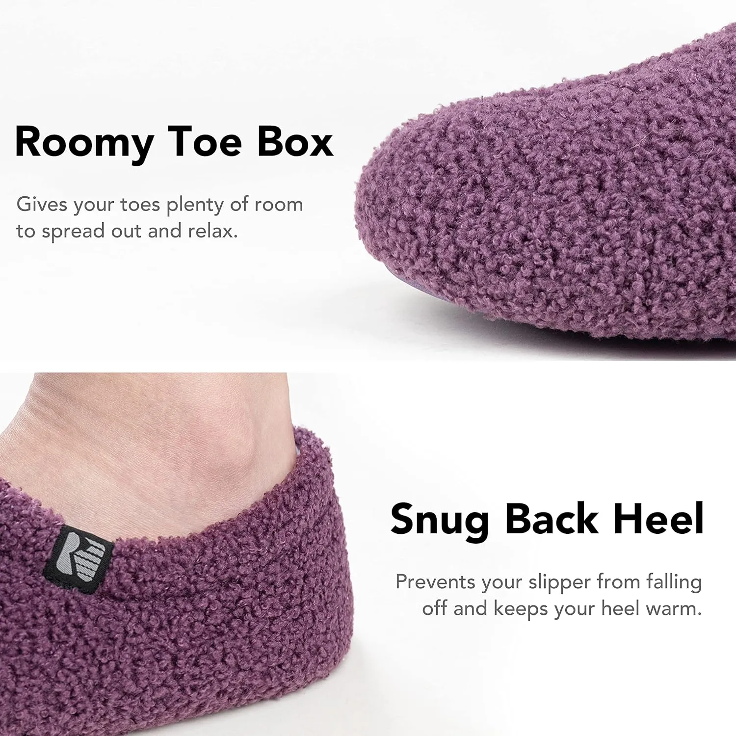RockDove Women's Teddy Fleece Closed Back Indoor Slipper