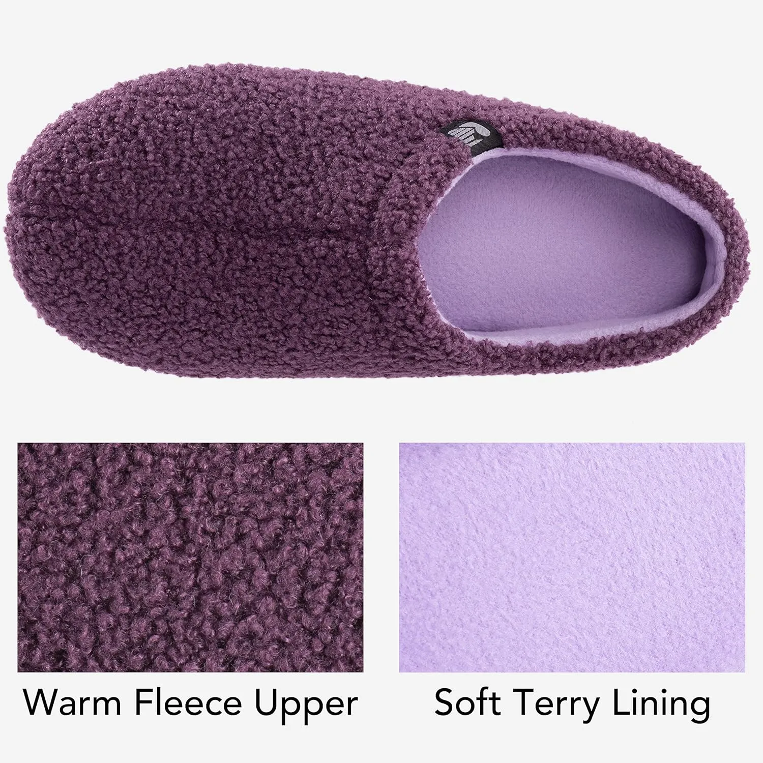 RockDove Women's Teddy Fleece Closed Back Indoor Slipper