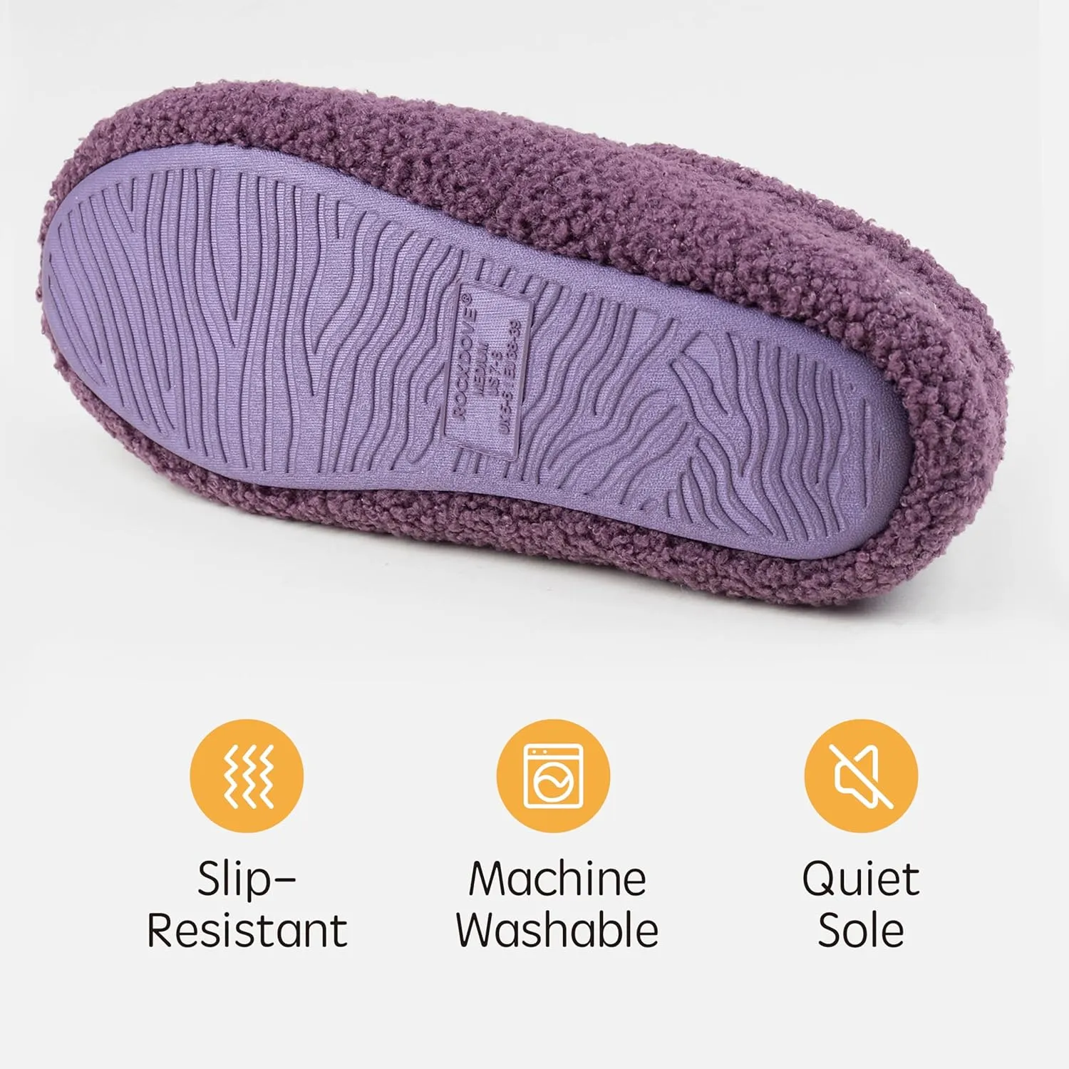 RockDove Women's Teddy Fleece Closed Back Indoor Slipper