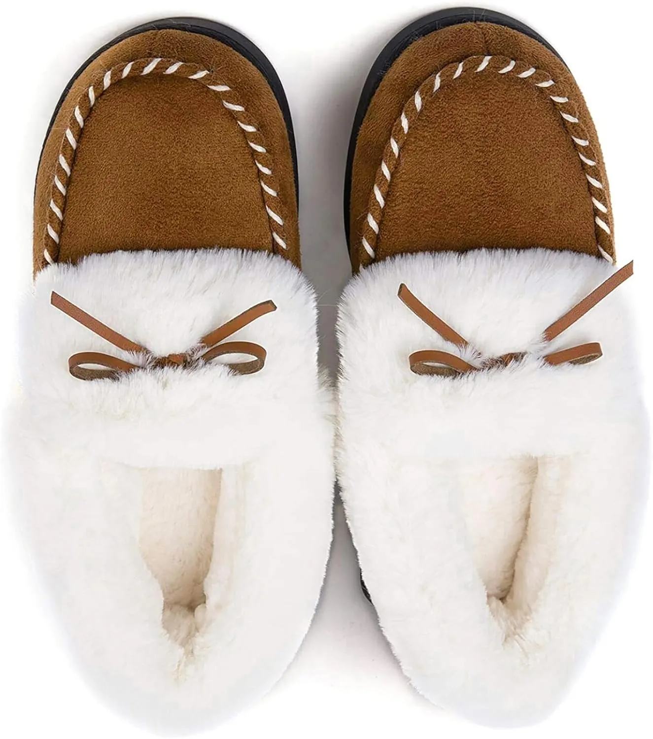 RockDove Women's Trapper Moc Fuzzy Plush Faux Fur Memory Foam Slipper