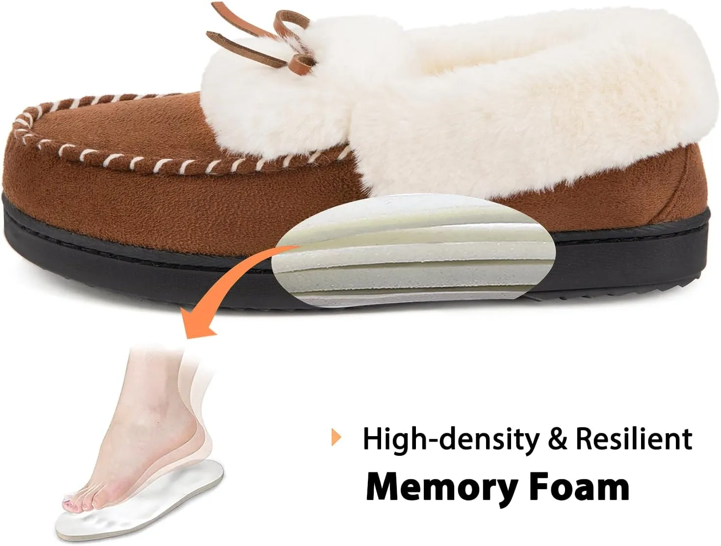 RockDove Women's Trapper Moc Fuzzy Plush Faux Fur Memory Foam Slipper