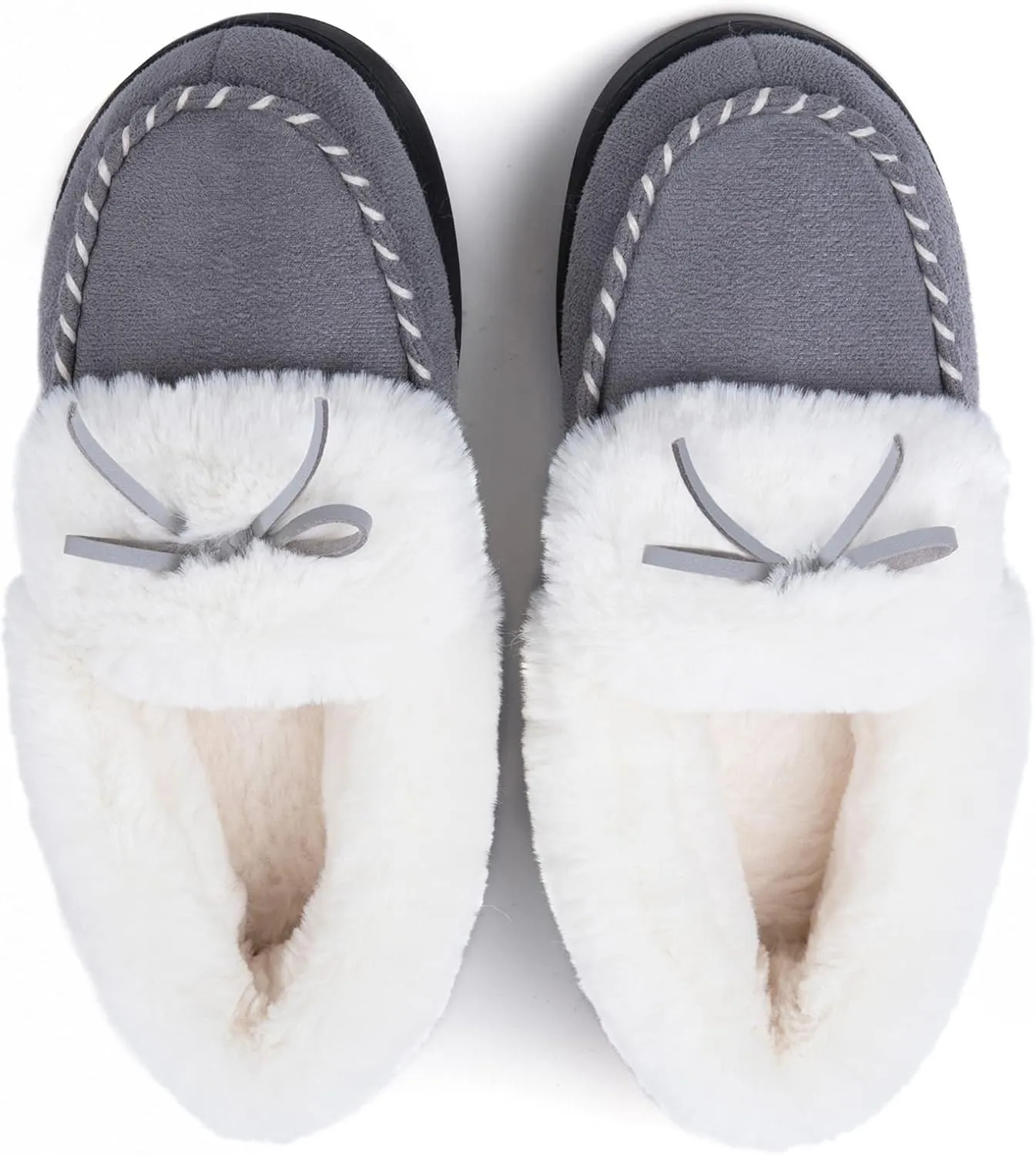 RockDove Women's Trapper Moc Fuzzy Plush Faux Fur Memory Foam Slipper