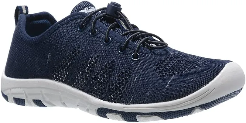 RocSoc Men's Summer Barefoot Woven Fabric Water Sport Aqua Shoes | Breathable, Speed Laceup, Quick Dry Athletic Beach Footwear for Kayaking Fishing Driving Yoga Walking