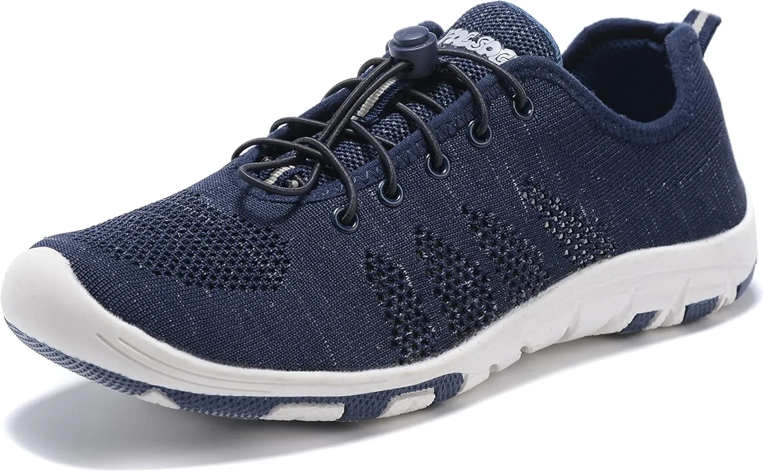 RocSoc Men's Summer Barefoot Woven Fabric Water Sport Aqua Shoes | Breathable, Speed Laceup, Quick Dry Athletic Beach Footwear for Kayaking Fishing Driving Yoga Walking