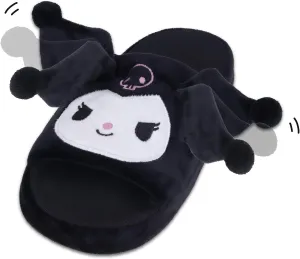 Roffatide Anime Cinnamoroll Fuzzy Slippers - White Dog House Slippers with Open Toe, Open Back, Foam Ear Moving, Jumping Feature, Rubber Sole for Women & Men - One Size