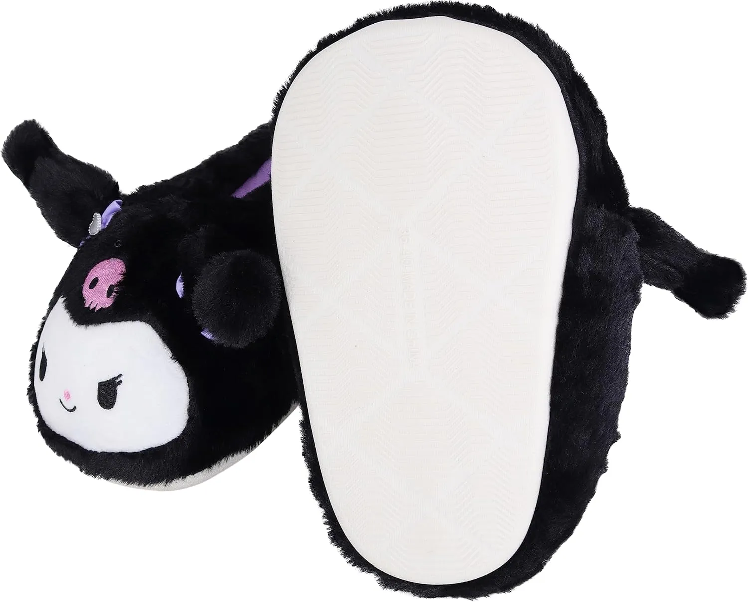 Roffatide Anime Cinnamoroll Fuzzy Slippers with Melody, Closed Toe, Open Back Foam, Kuromi Slippers with Rubber Sole for Women & Men