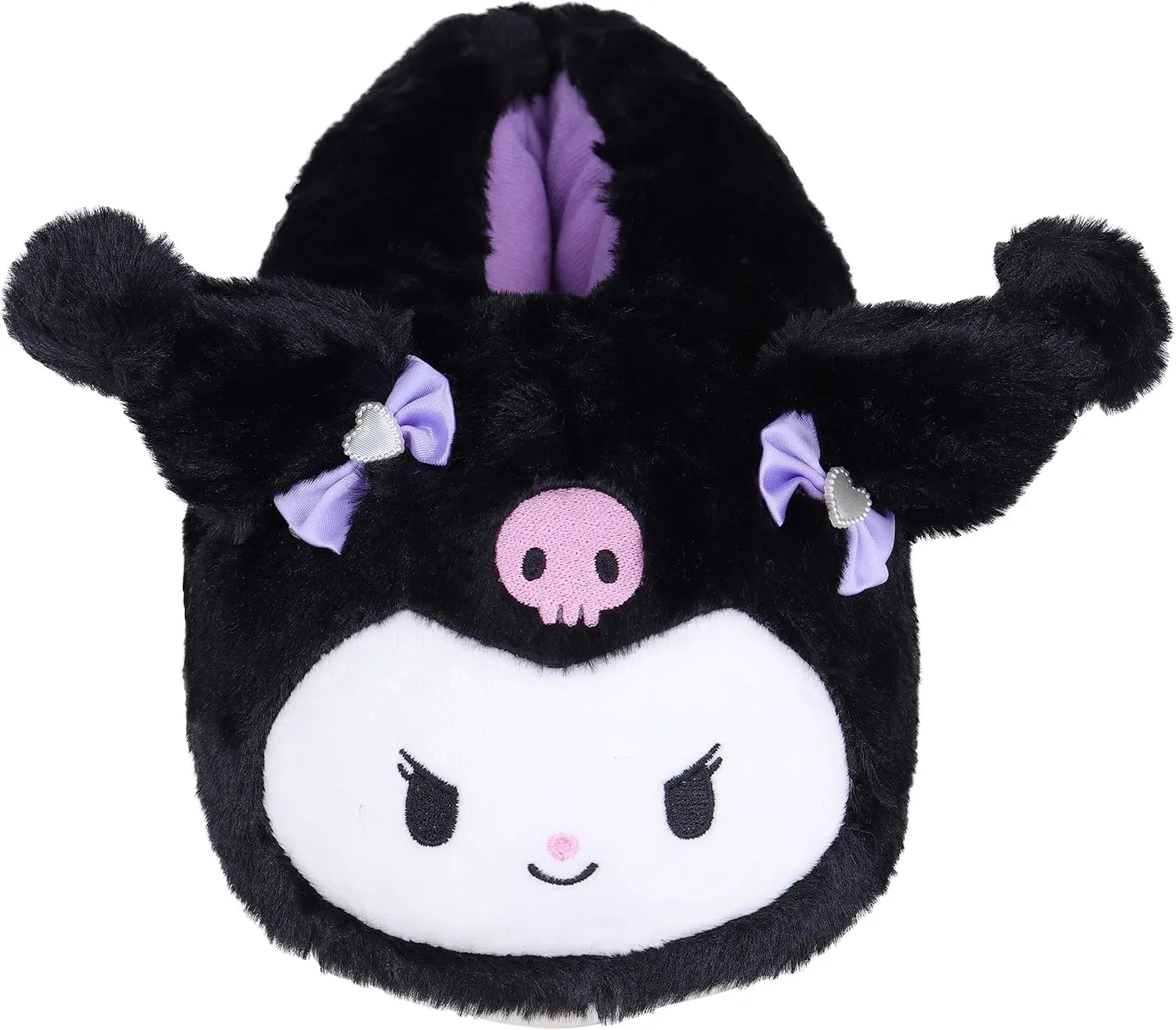 Roffatide Anime Cinnamoroll Fuzzy Slippers with Melody, Closed Toe, Open Back Foam, Kuromi Slippers with Rubber Sole for Women & Men