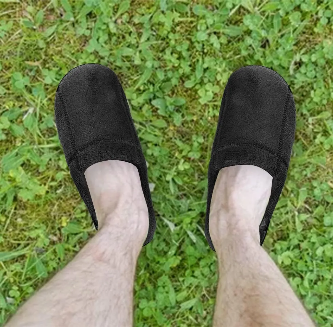 Roxoni Men's Slippers Terry Slip On Clog Comfort House Slipper Indoor/Outdoor