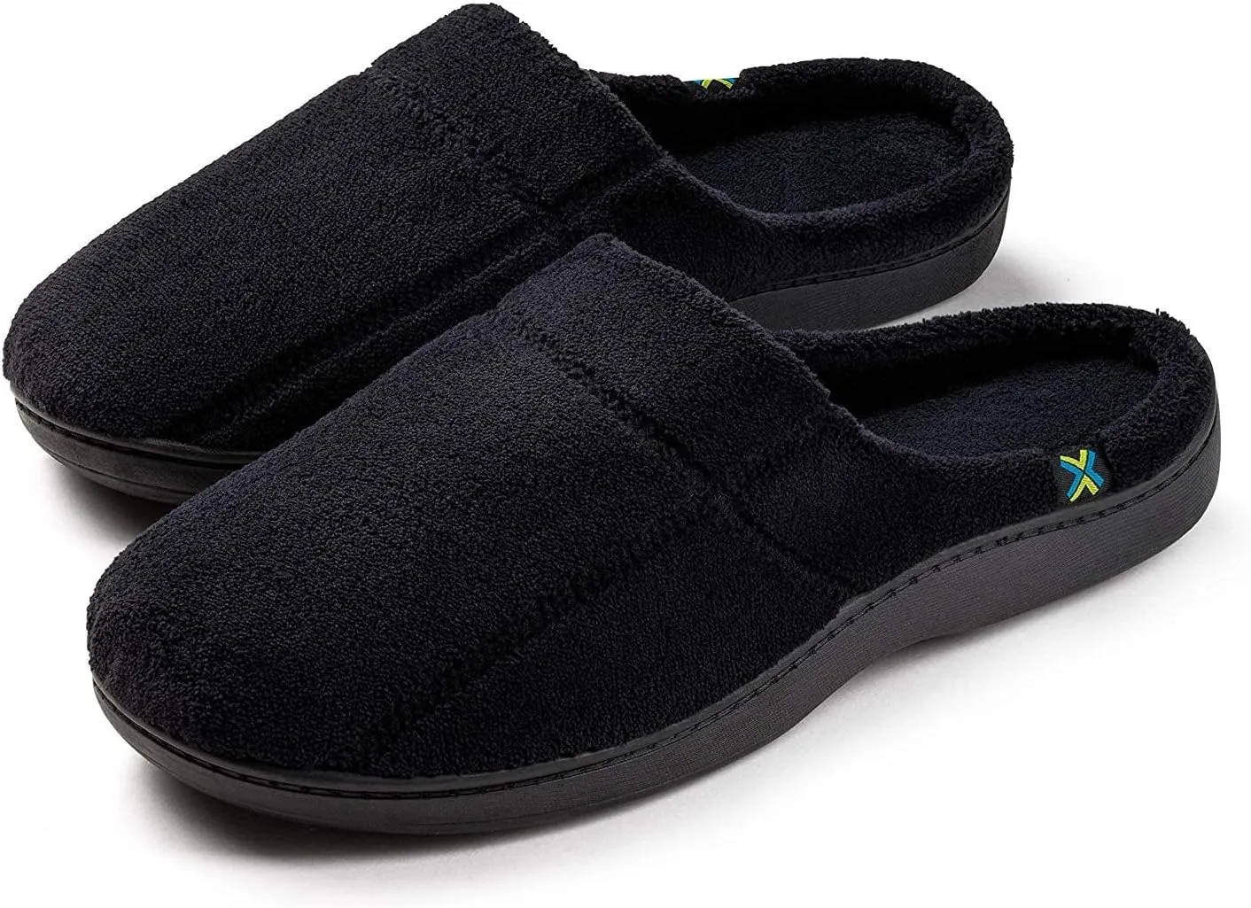 Roxoni Men's Slippers Terry Slip On Clog Comfort House Slipper Indoor/Outdoor