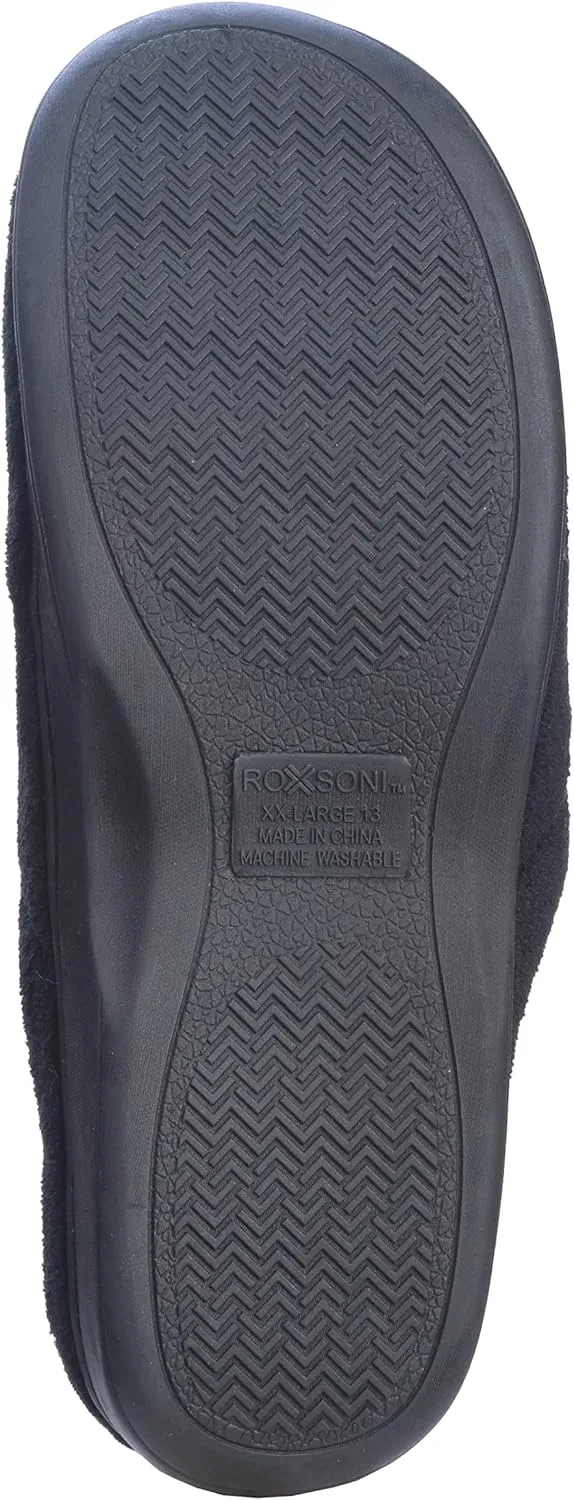 Roxoni Men's Slippers Terry Slip On Clog Comfort House Slipper Indoor/Outdoor