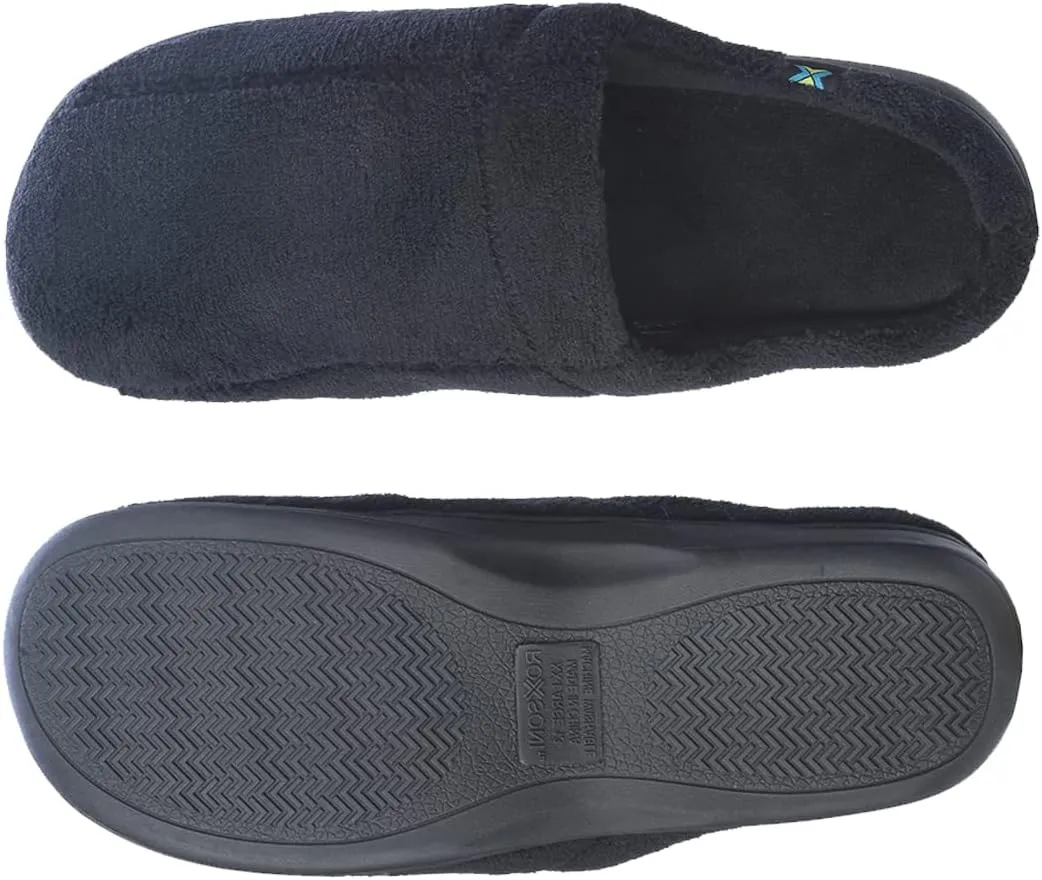 Roxoni Men's Slippers Terry Slip On Clog Comfort House Slipper Indoor/Outdoor