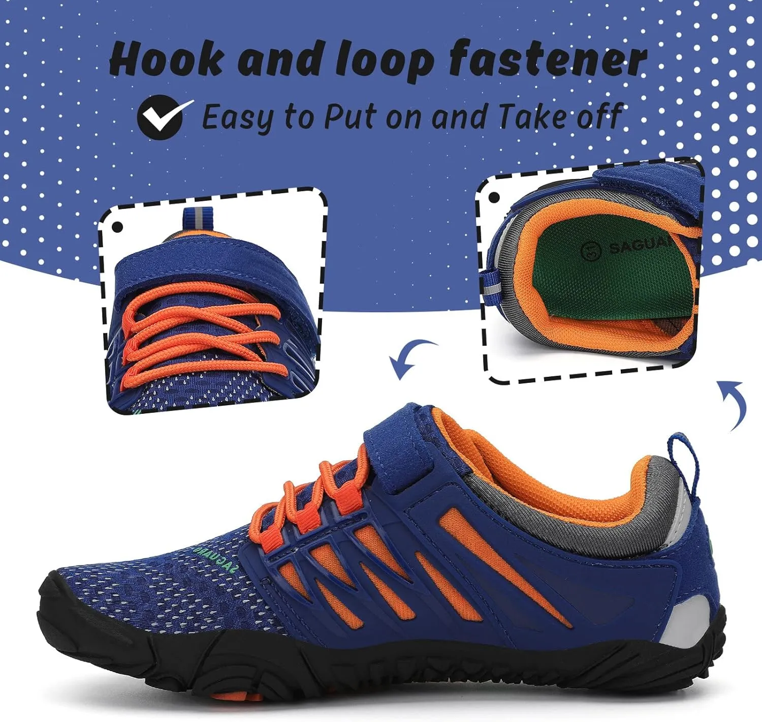 SAGUARO Kids' Barefoot Shoes Boys Girls Quick Dry Aqua Athletic Sneakers Lightweight Sport Footwear Toddler Water Shoes