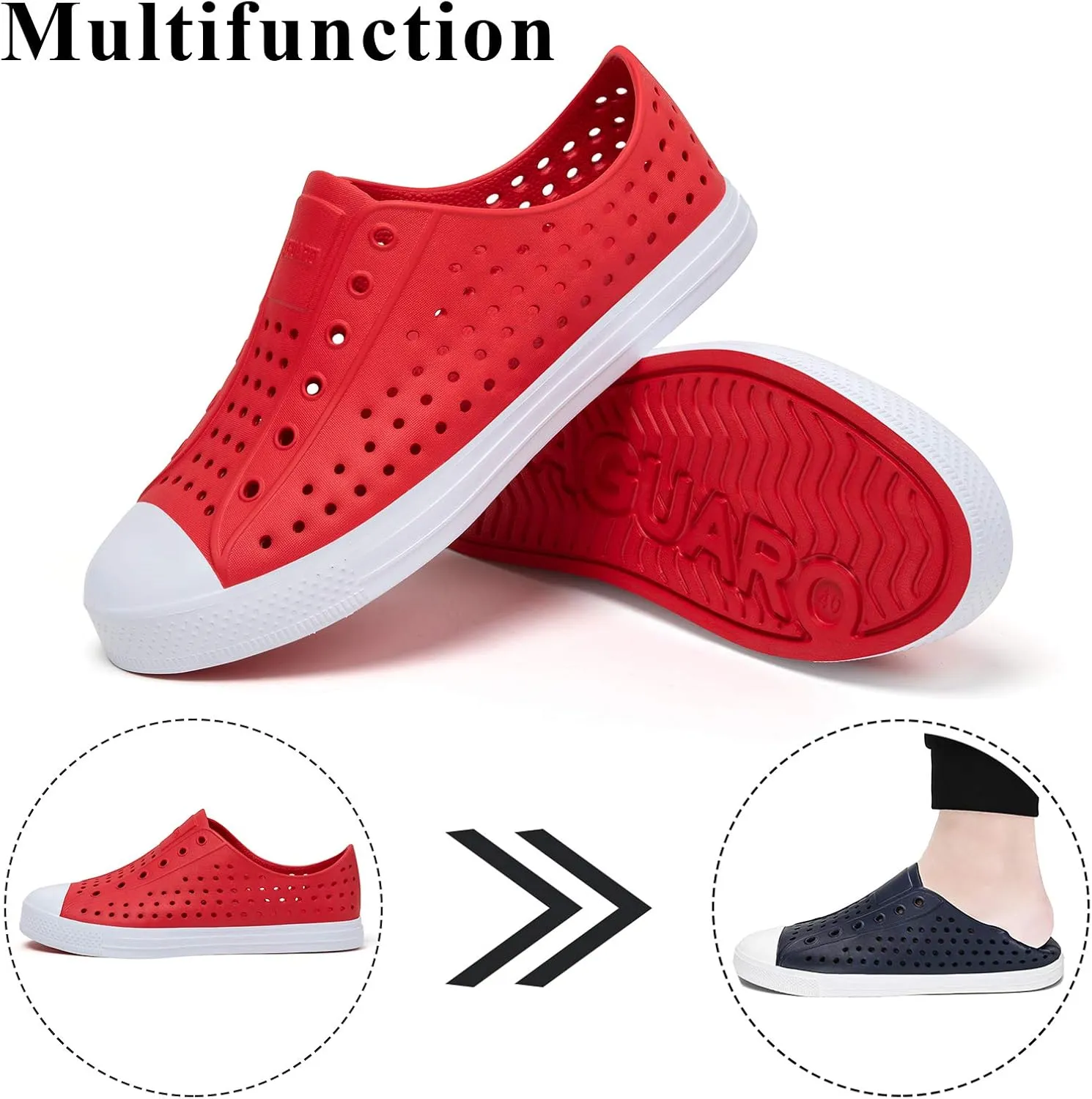 SAGUARO Mens Garden Shoes for Women Breathable Slip-On Gardening Clogs Quick Dry Non-Slip Water Shoe Outdoor Beach Sandals Aero XVII