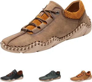 Salkined Mens Shoes, Casual Fashion Lace Up Slip On Sneakers, Leather Oxfords Work Shoe Sneaker for Men