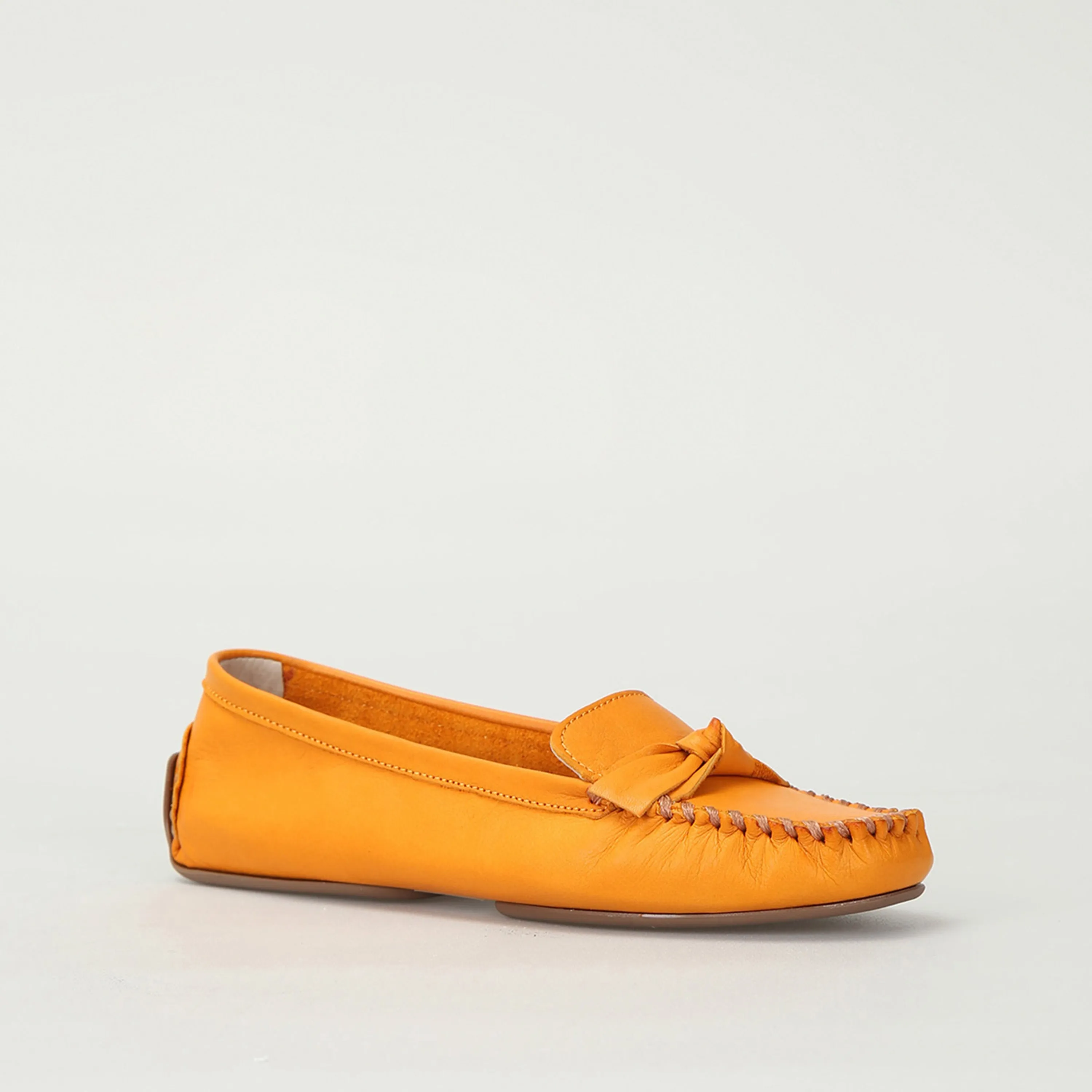 Sarı Kadın Deri Loafer