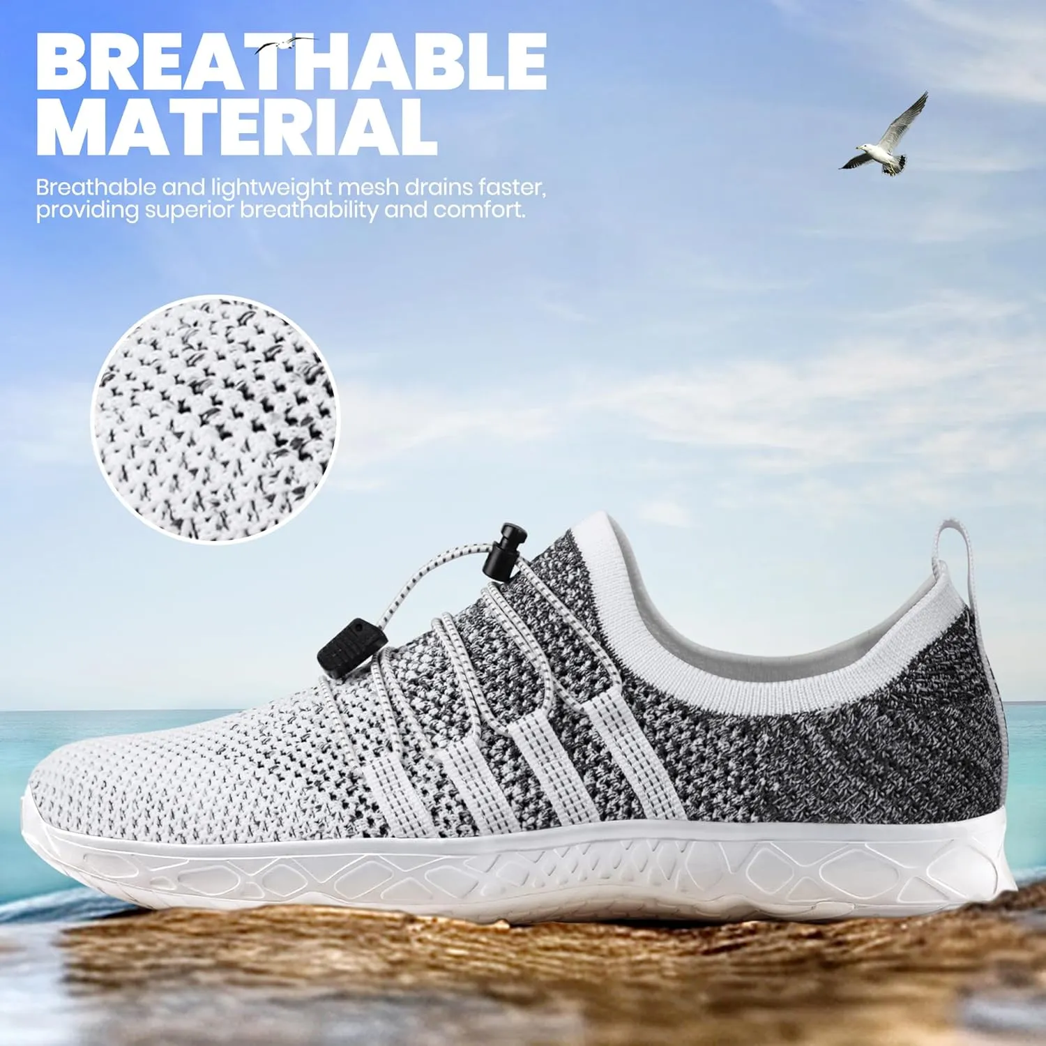 SEEKWAY Mens Womens Water Shoes Quick Dry Aqua Shoes Barefoot for Beach Surf Hiking Pool Water Sports