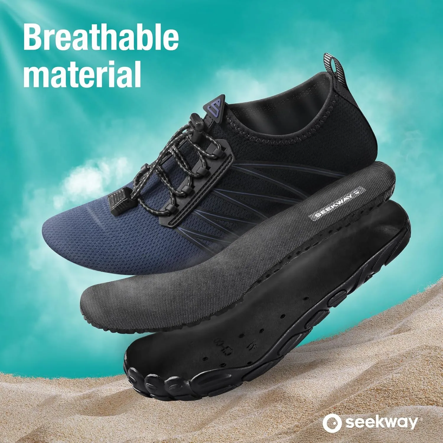 SEEKWAY Water Shoes Men Women Adult Quick-Dry Aqua Sock Barefoot for Beach Swim River Pool Lake Hiking Kayaking Surfing