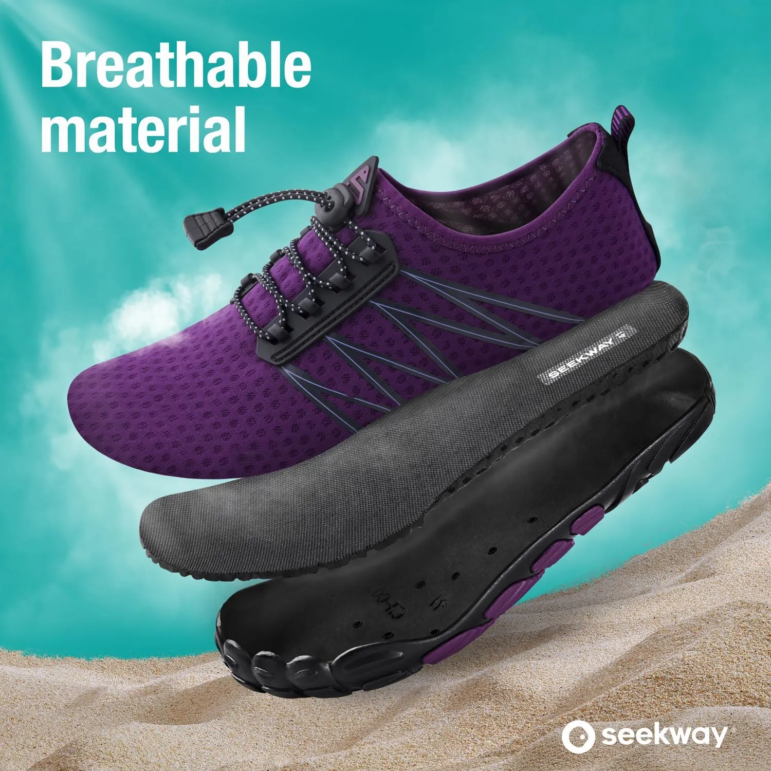 SEEKWAY Water Shoes Men Women Adult Quick-Dry Aqua Sock Barefoot for Beach Swim River Pool Lake Hiking Kayaking Surfing