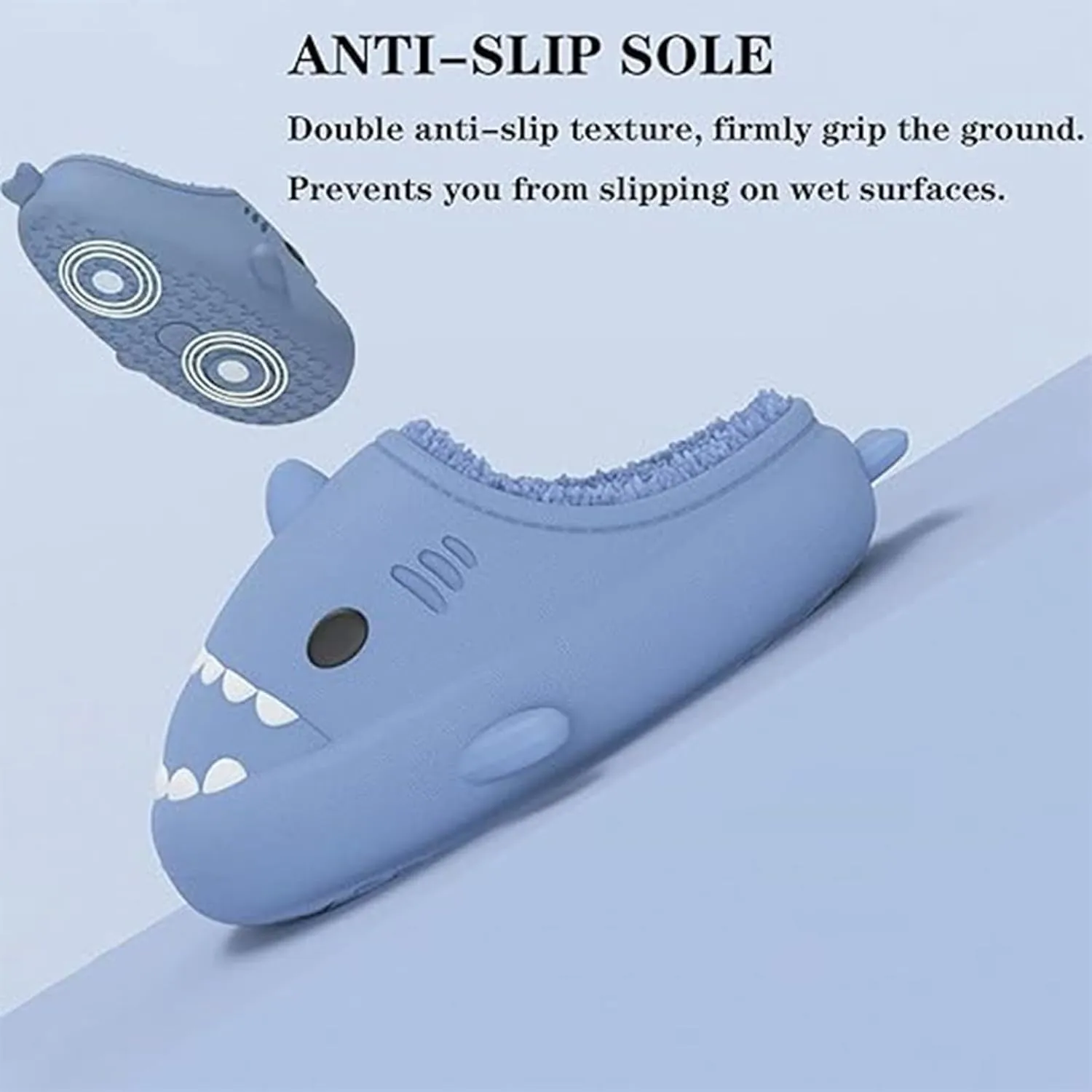Sharklas Originals Winter, Shark Polar Slippers, Sharklas De Invierno, Shark Slippers Removable Plush Lining, Winter Warm Plush Comfy Non Slip Shark Slippers