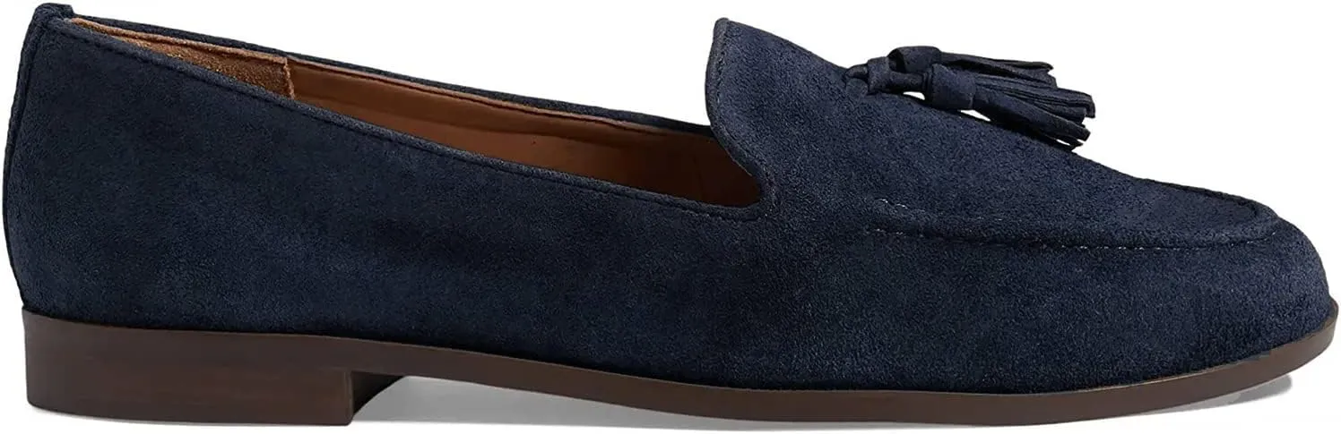 SHODENSE Women Flat Tassel Loafers Suede Slip On Loafer Flats Shoes Closed Round Toe Penny Loafers Flat Heel Fringe Ballet Loafers Work Office Casual Dressy Comfortable Loafer-Flats Spring 4-11 M US
