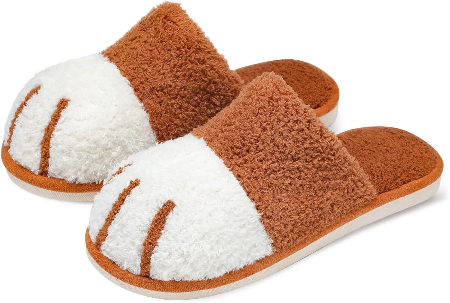 SINNO Cute Animal Slippers for Women Indoor Outdoor Memory Foam House Slipper Soft Warm Cozy Fuzzy Bedroom Non-Slip Shoes Christmas Gift ladies