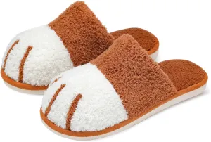 SINNO Cute Animal Slippers for Women Indoor Outdoor Memory Foam House Slipper Soft Warm Cozy Fuzzy Bedroom Non-Slip Shoes Christmas Gift ladies