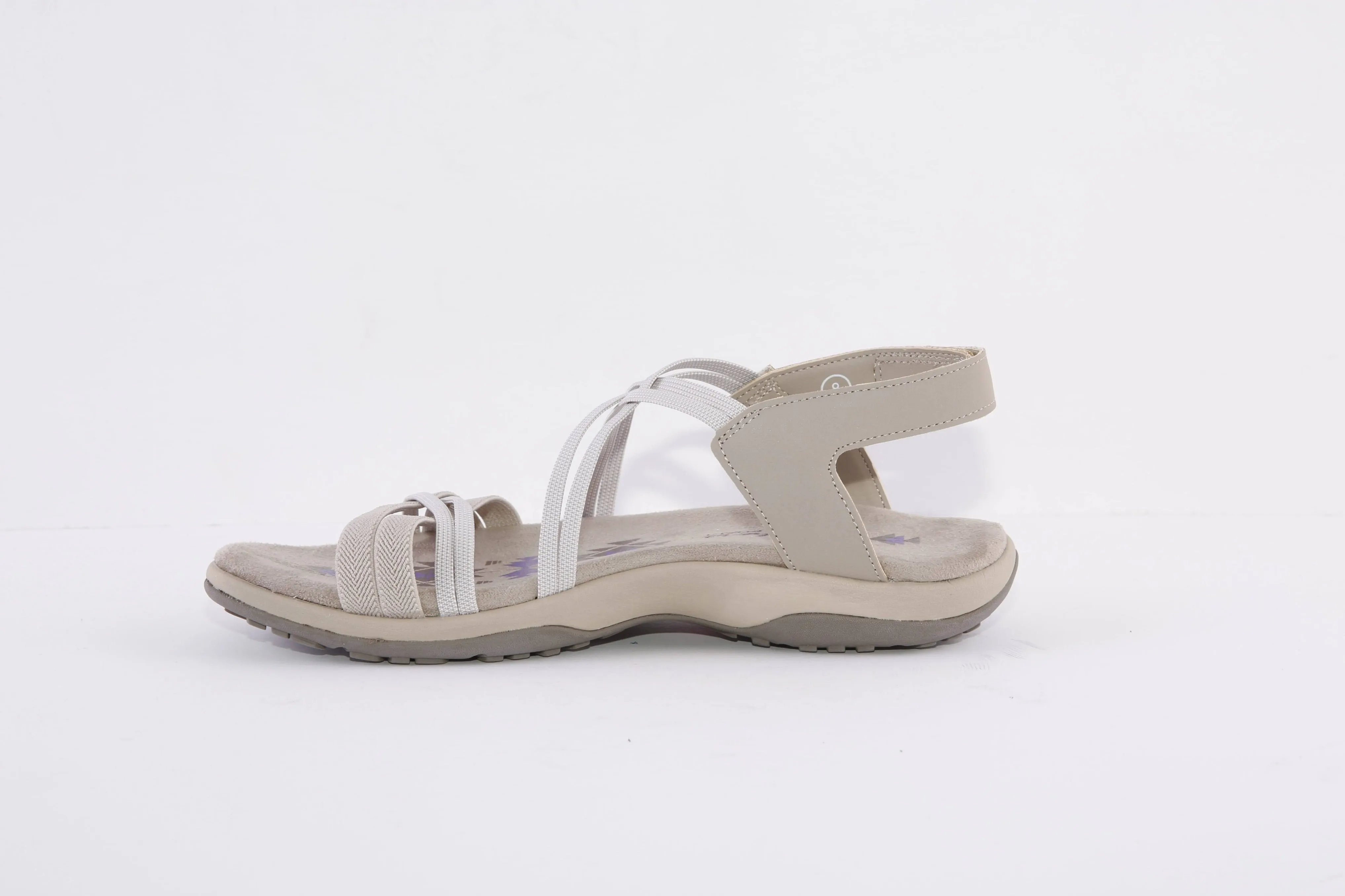 SKECHERS - 163112 REGGAE SLIM-TAKES TWO FLAT ELASTIC STRAPS S - TAUPE